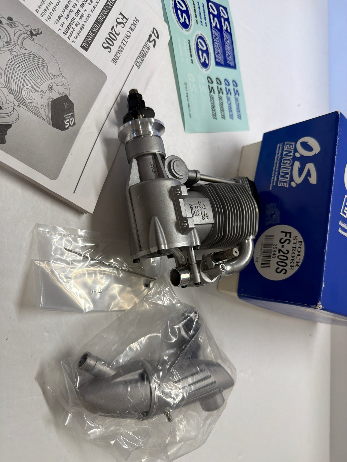 O.S FS-200S FOUR STROKE with silencer 35940 NEW in Box
