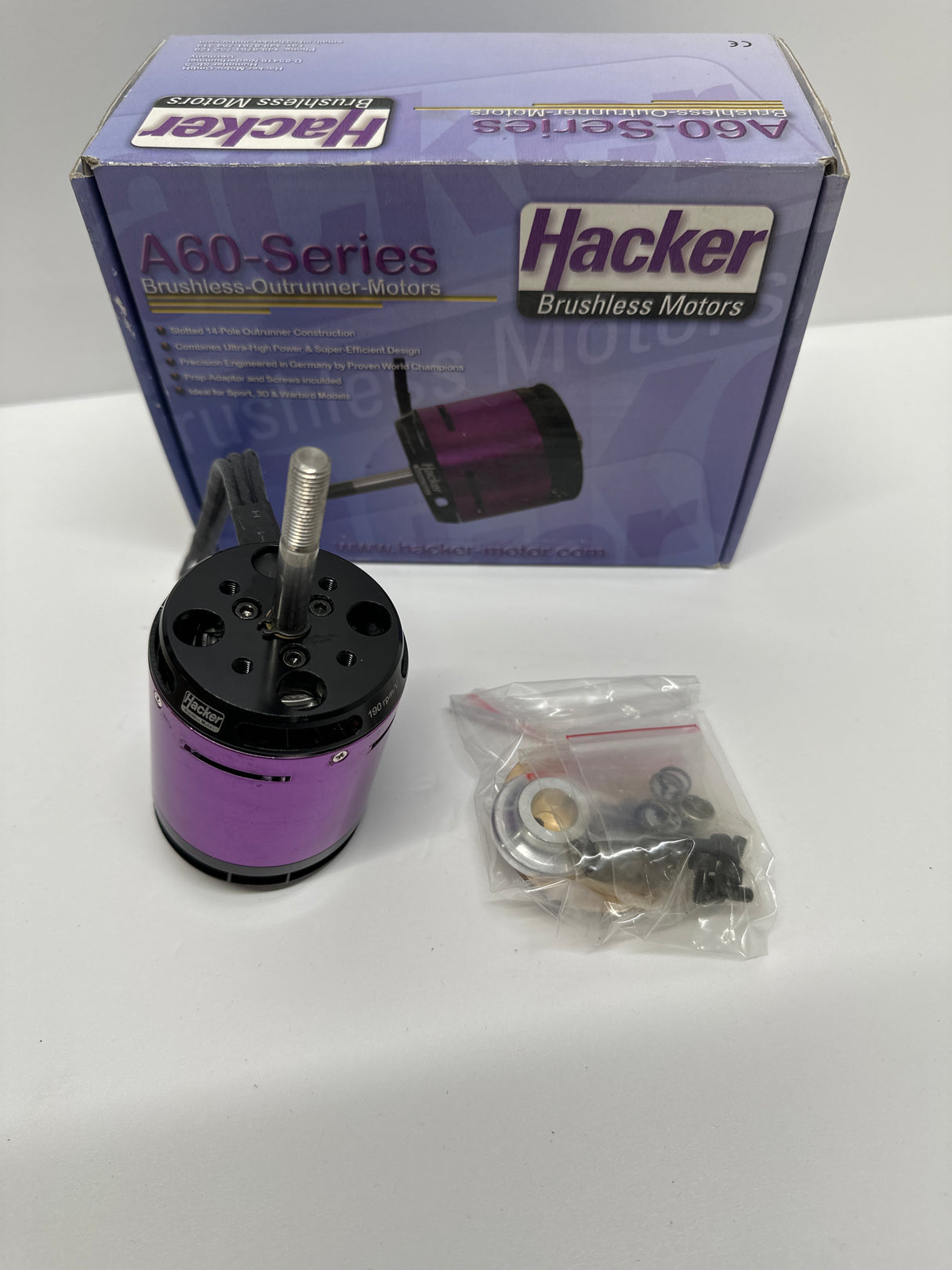 Hacker A60-18M Outrunner Brushless Motor KV190 HKRA6018M