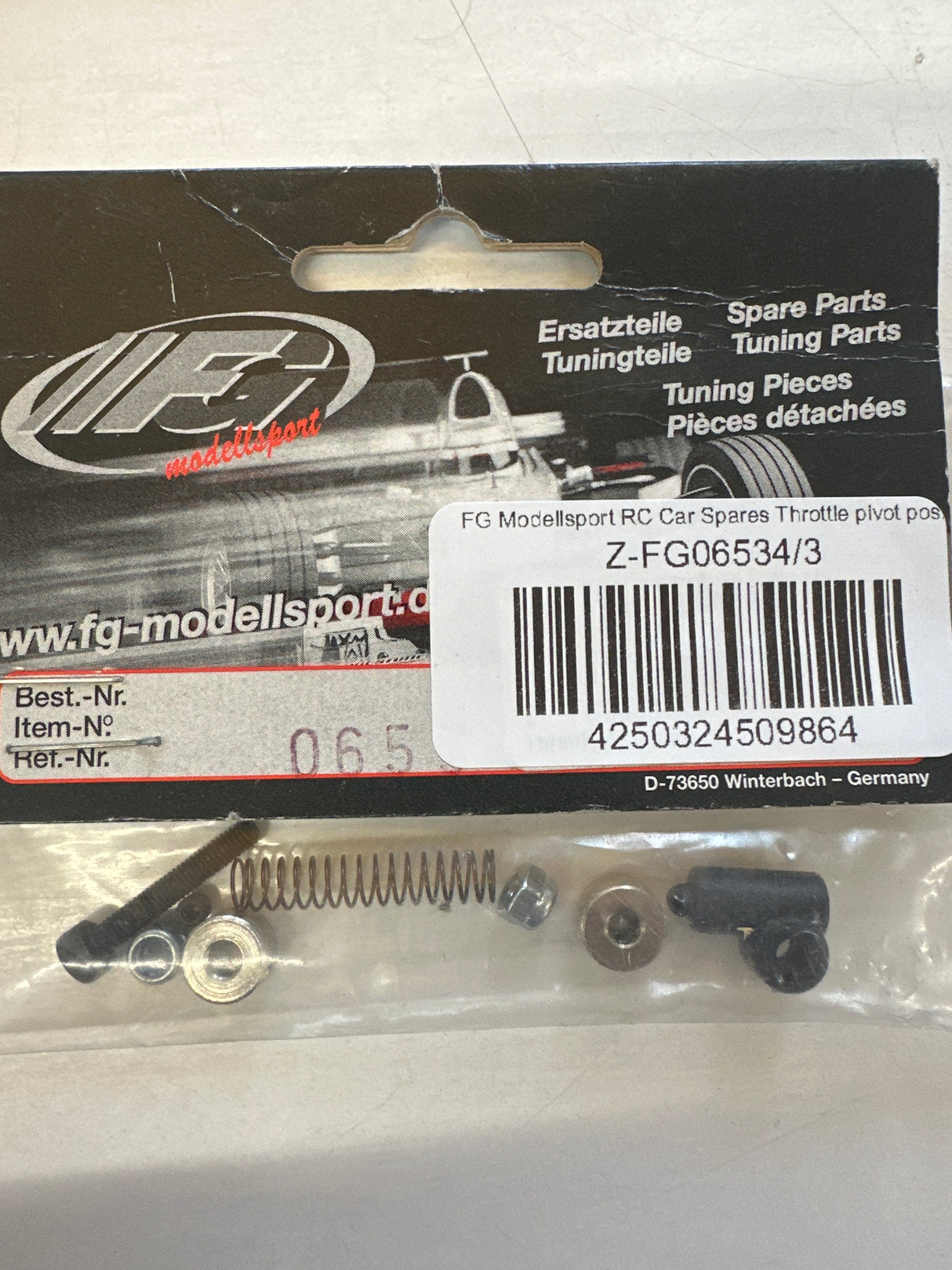 FG Modellsport RC Car Spares Throttle pivot post set 3.1mm 06534/3 (Box 38)