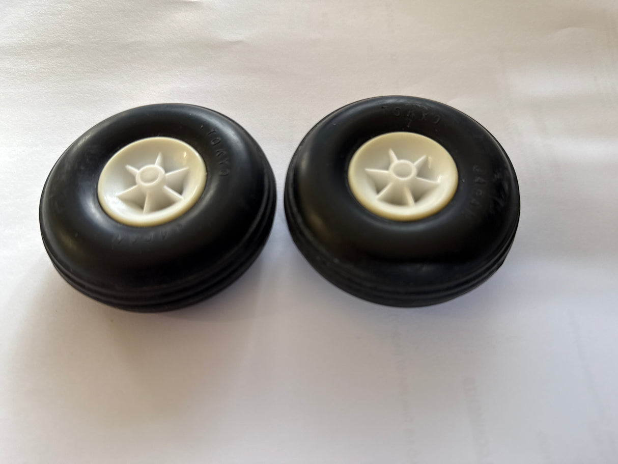 KBK 65mm Wheels - Treaded pair - SECOND HAND