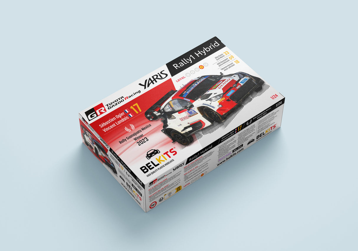 BELKITS 1/24 Toyota GR Yaris Rally Guanajuato Mexico Winner 2023 Kit BEL026