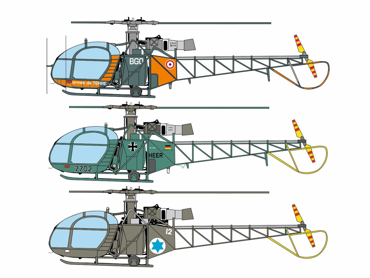 Brengun 1/72 Aerospatiale SA 318C Alouette II Kit BRS72024