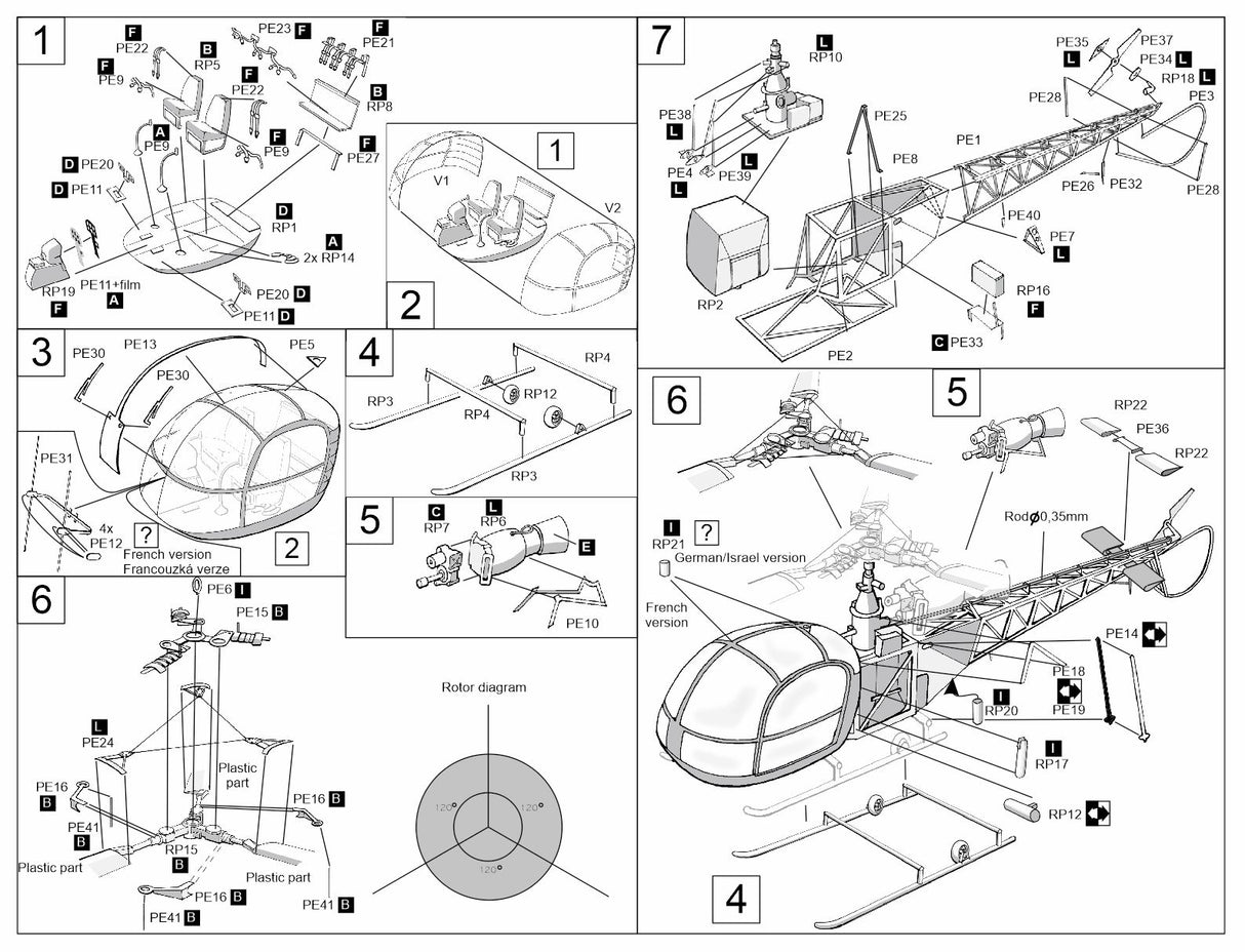 Brengun 1/72 Aerospatiale SA 318C Alouette II Kit BRS72024