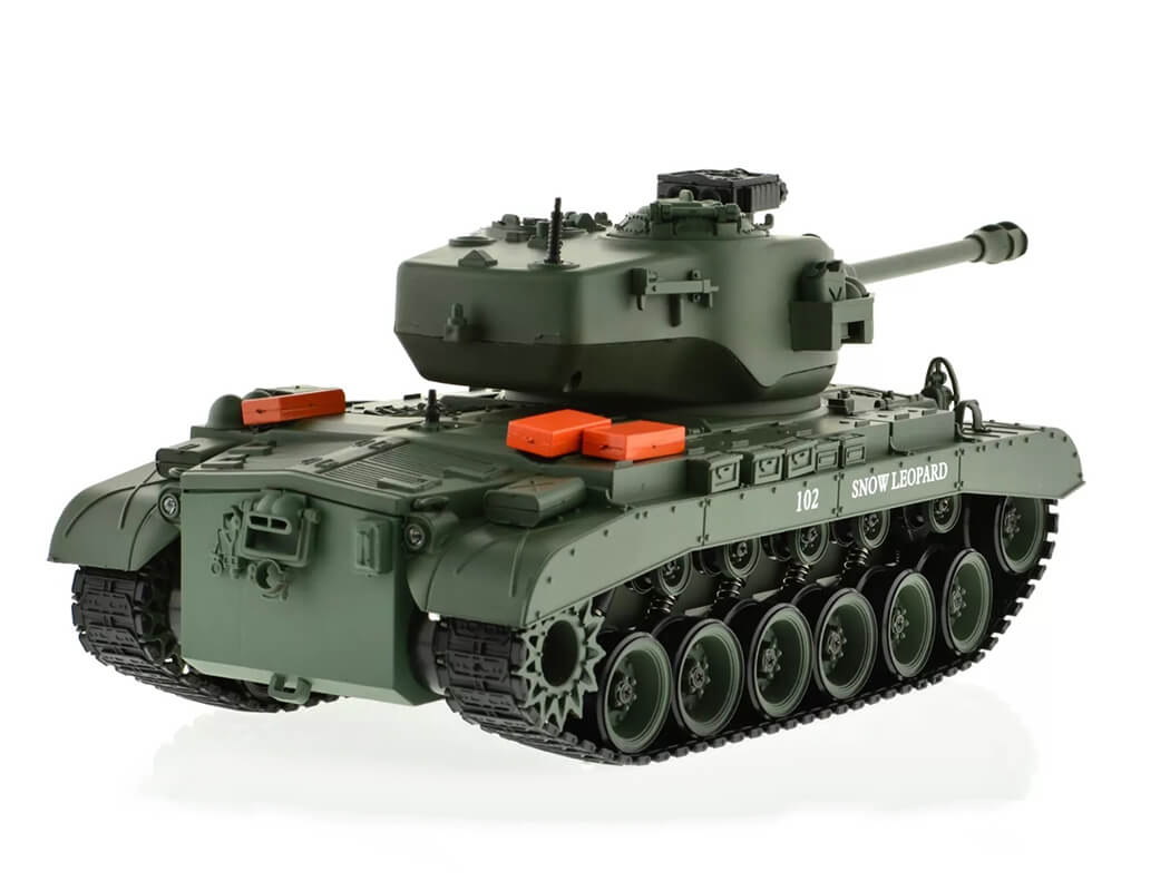 BROTHER TANK RC TANK 1:18 USA M26 PERSHING SNOW LEOPARD - GREEN