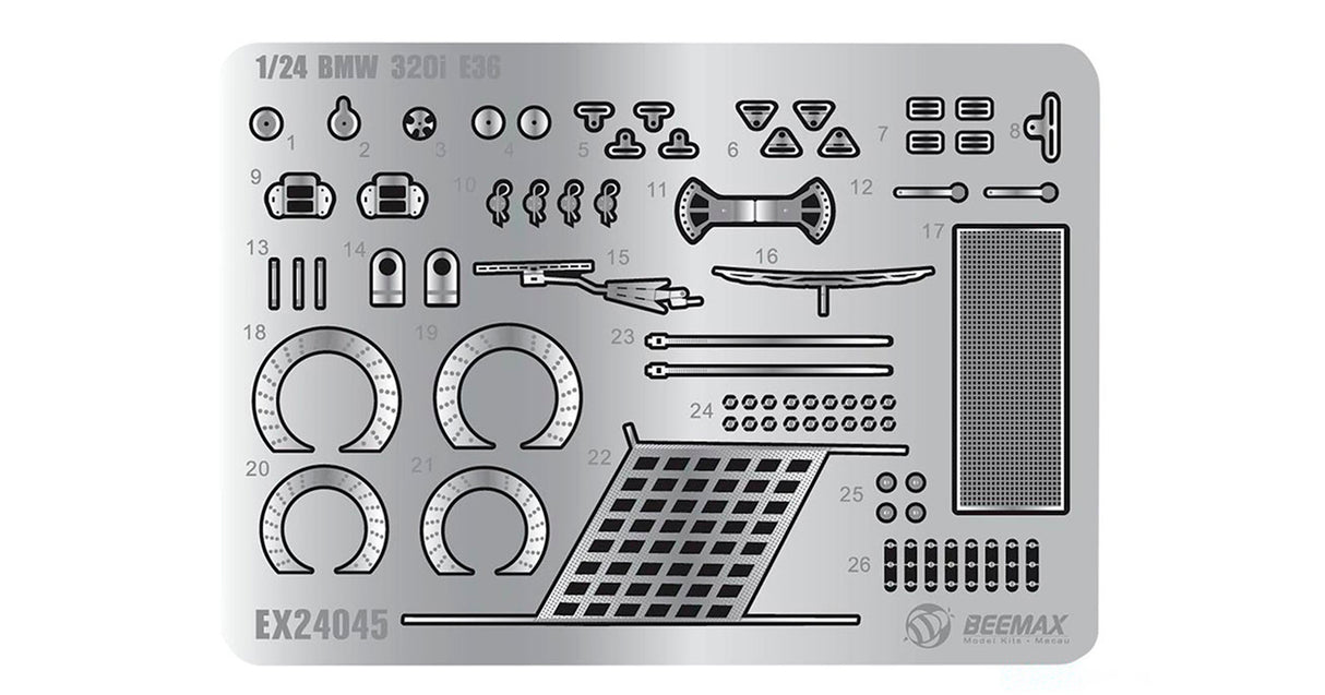 Beemax Etching Detail Parts: BMW 320 Fina BTCC 96 Winner