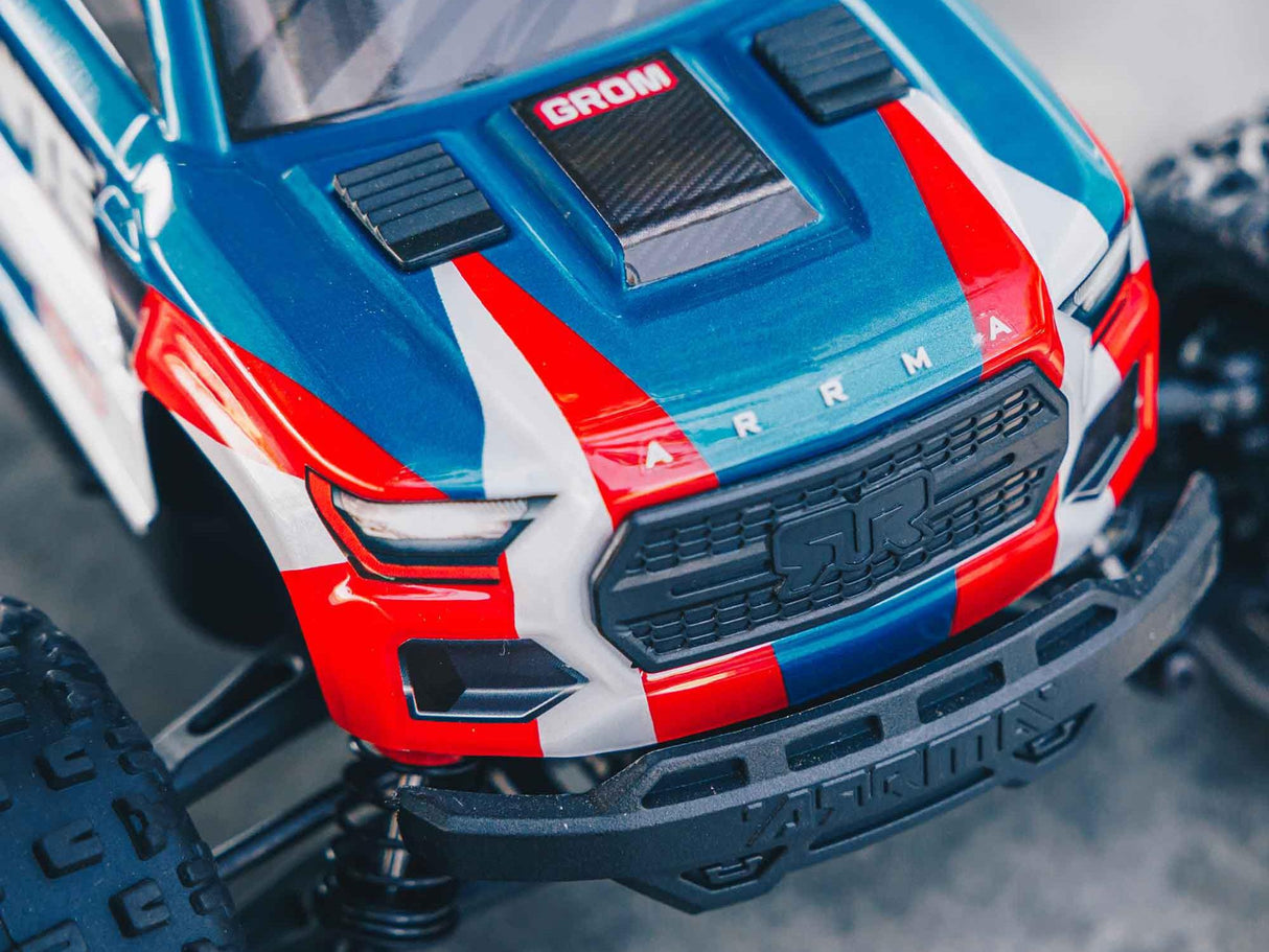 Arrma Granite GROM 4wd MT 1/18 RTR Mega with Lipo Batt/USB Charger - Blue/Red