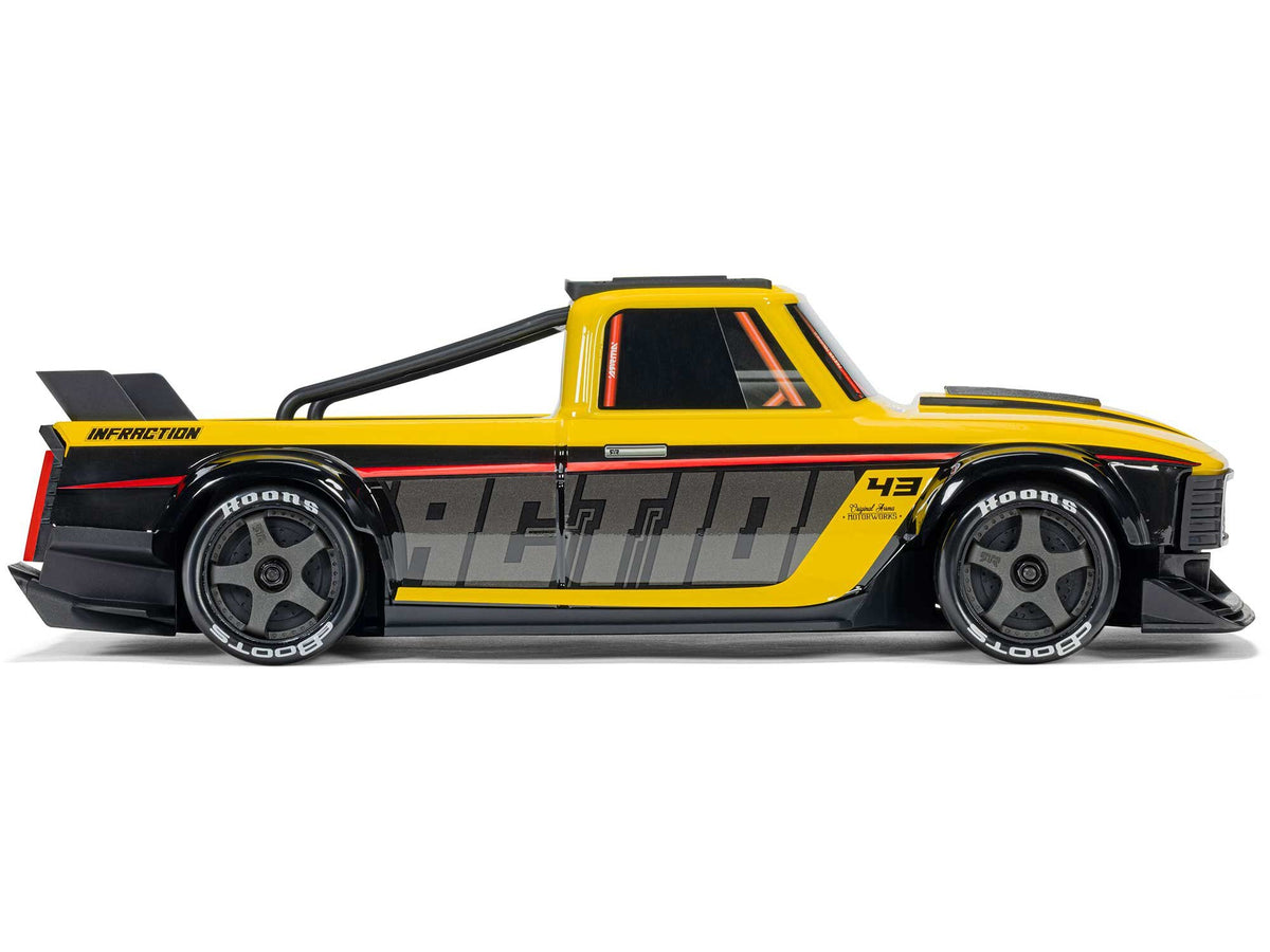 ARRMA 1/12 INFRACTION GROM 3S BLX 4X4 RTR with Batt/Charg - Yellopw/Black - Pre Order - Expected late October