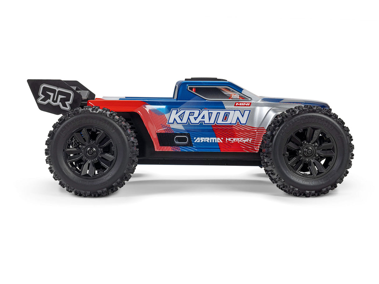 Arrma 1/16 MINI KRATON 3S DSC 4X4 RTR with Batt/Charg, Red/Blue - Pre Order - Expected mid March