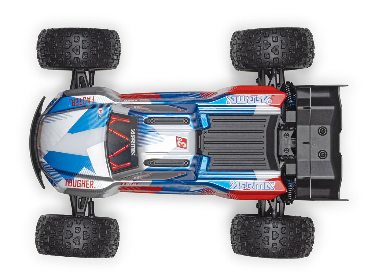 Arrma 1/16 MINI KRATON 3S DSC 4X4 RTR with Batt/Charg, Red/Blue - Pre Order - Expected mid March
