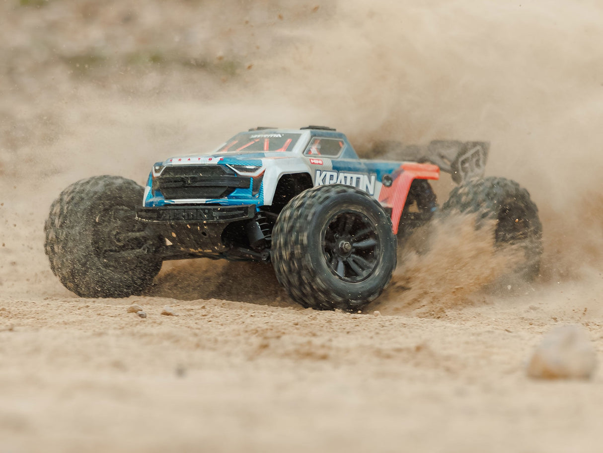 Arrma 1/16 MINI KRATON 3S DSC 4X4 RTR with Batt/Charg, Red/Blue - Pre Order - Expected mid March
