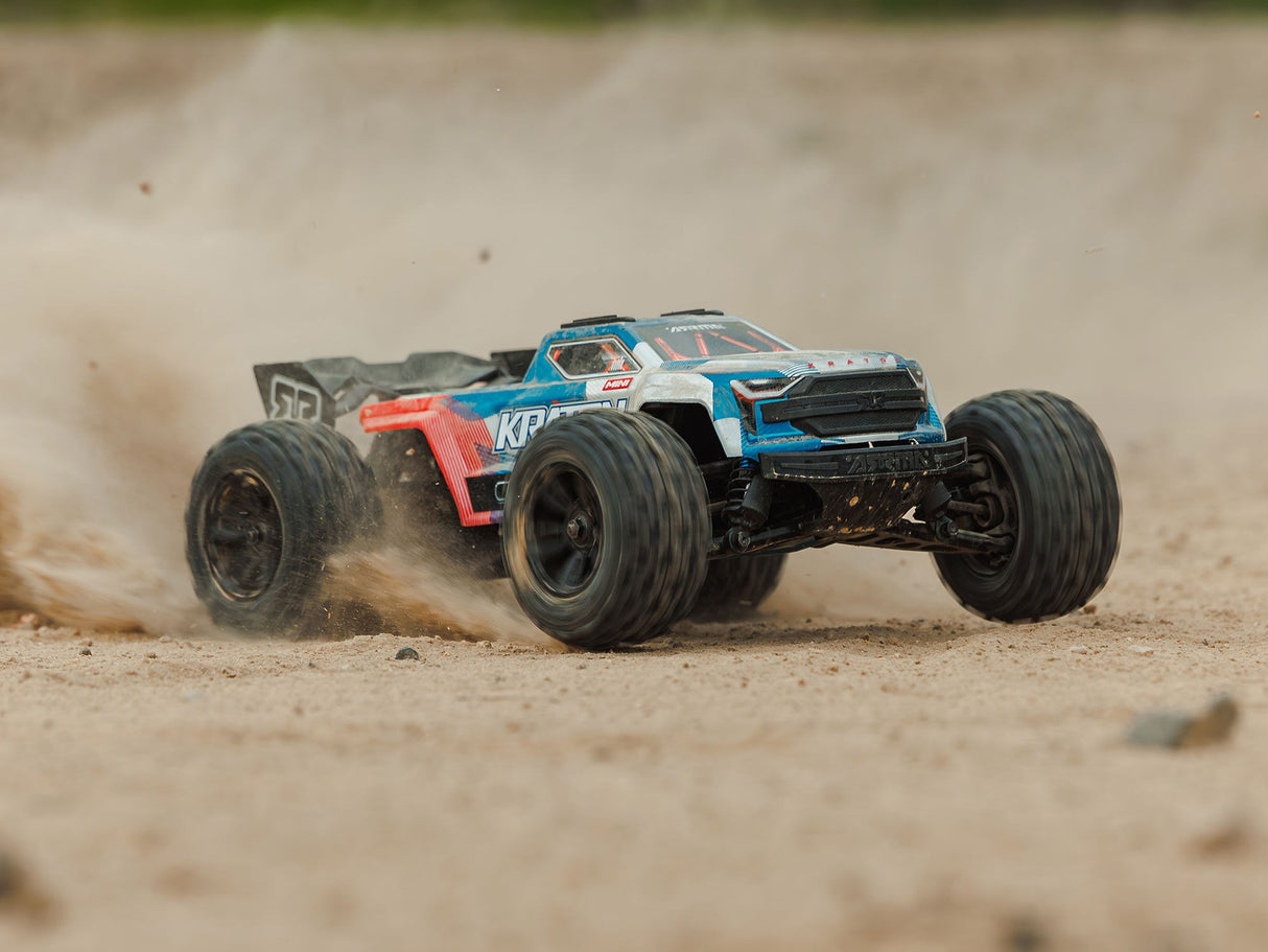 Arrma 1/16 MINI KRATON 3S DSC 4X4 RTR with Batt/Charg, Red/Blue - Pre Order - Expected mid March