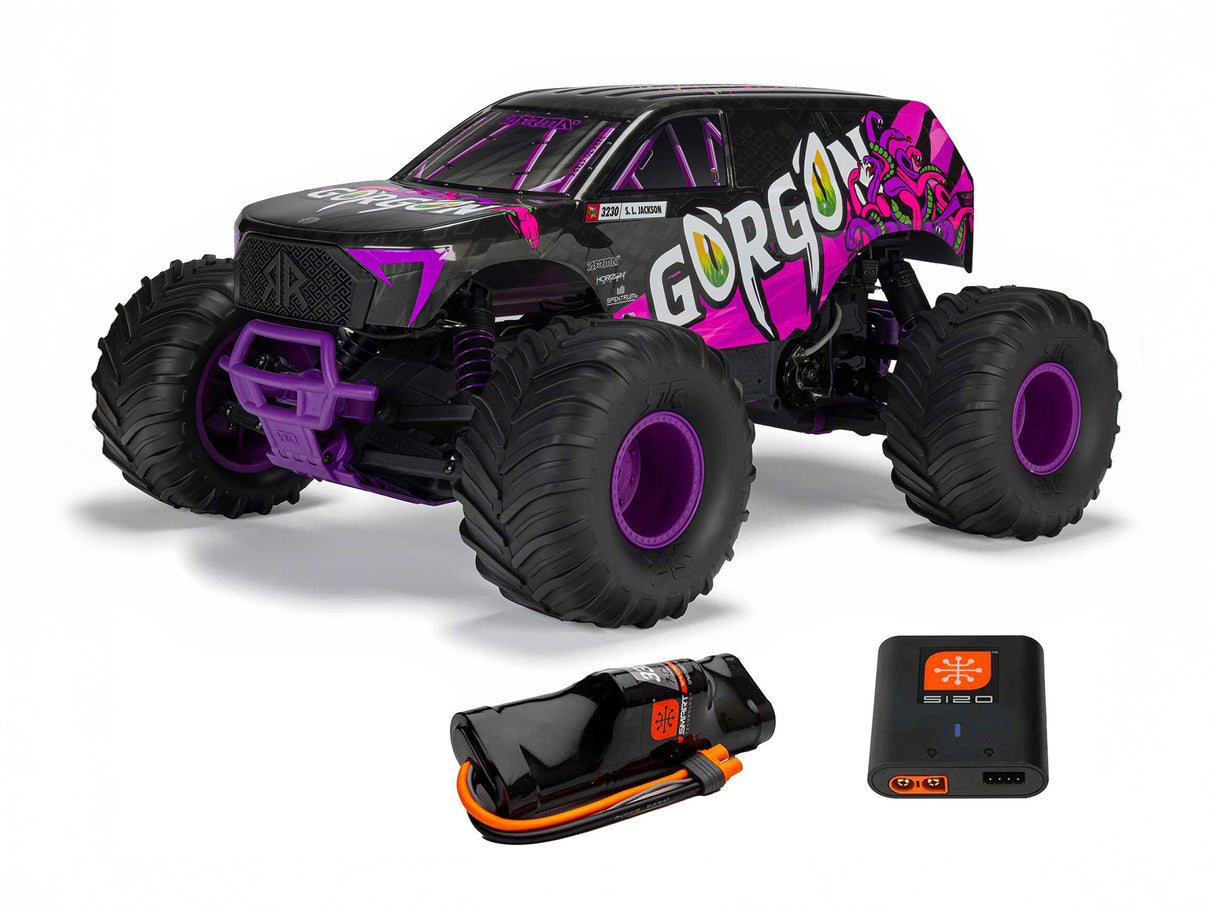 Arrma 1/10 GORGON MEGA 550 2WD MT with Battery & Charger Purple