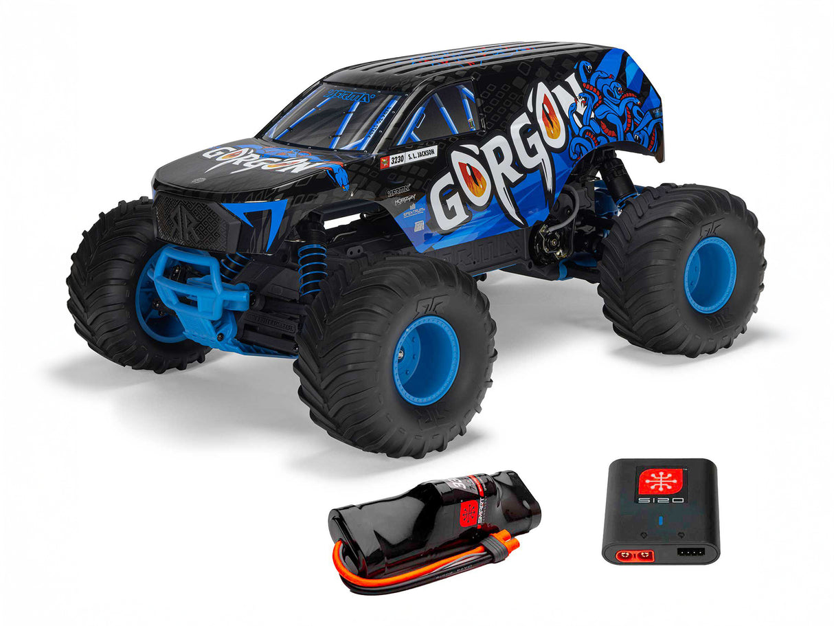 Arrma 1/10 GORGON MEGA 550 2WD MT with Battery & Charger Blue