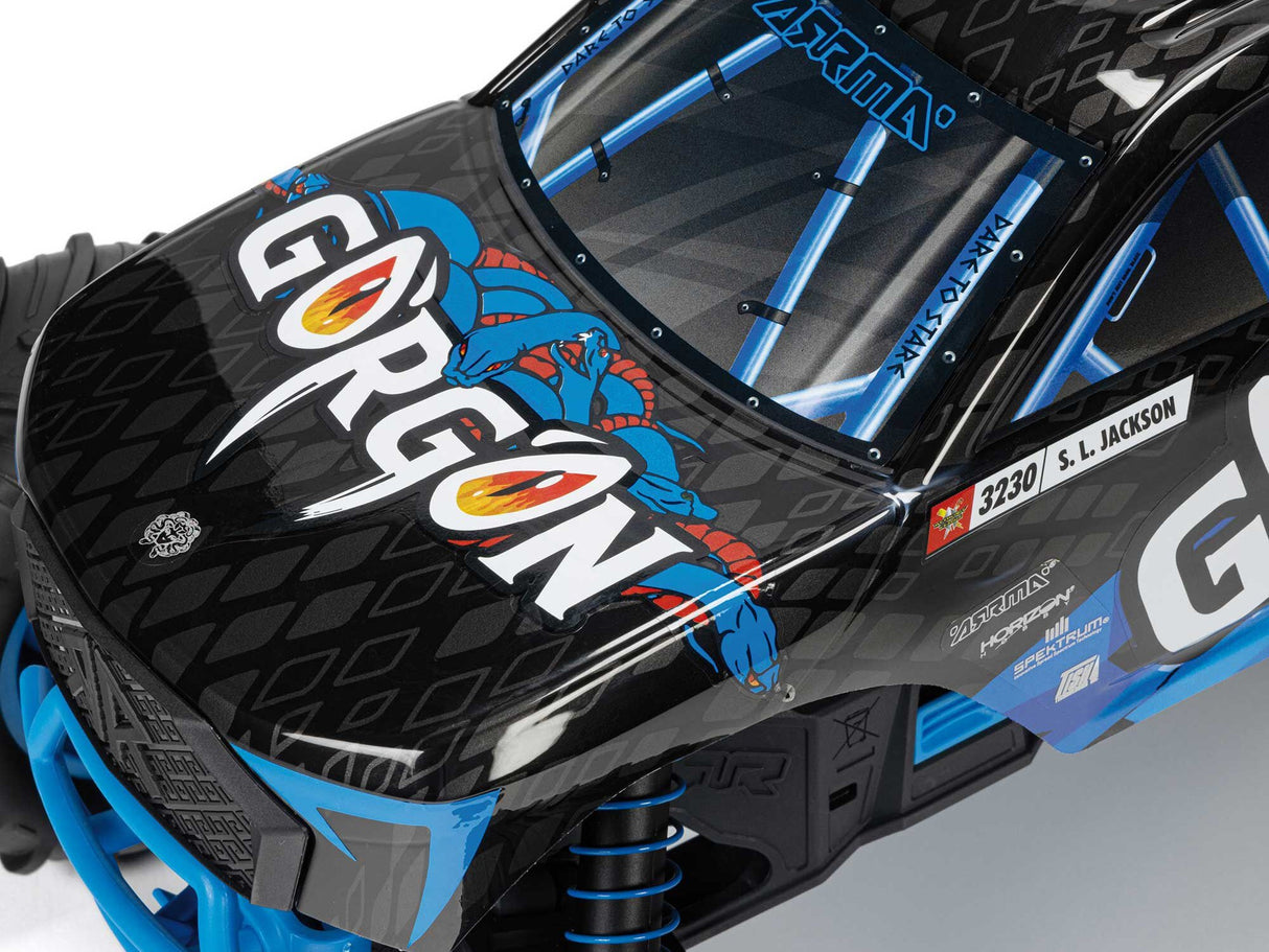 Arrma 1/10 GORGON MEGA 550 2WD MT with Battery & Charger Blue