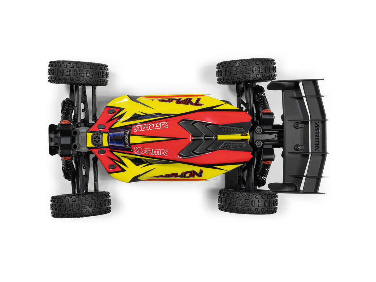 Arrma 1/8 TYPHON MEGA 665 4X4 RTR Buggy Yellow