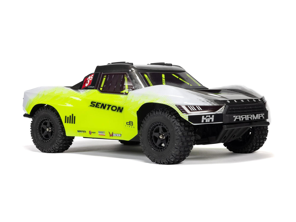 ARRMA 1/10 SENTON 223S BLX 4X4 SCT RTR with DSC Yellow/Gunmetal