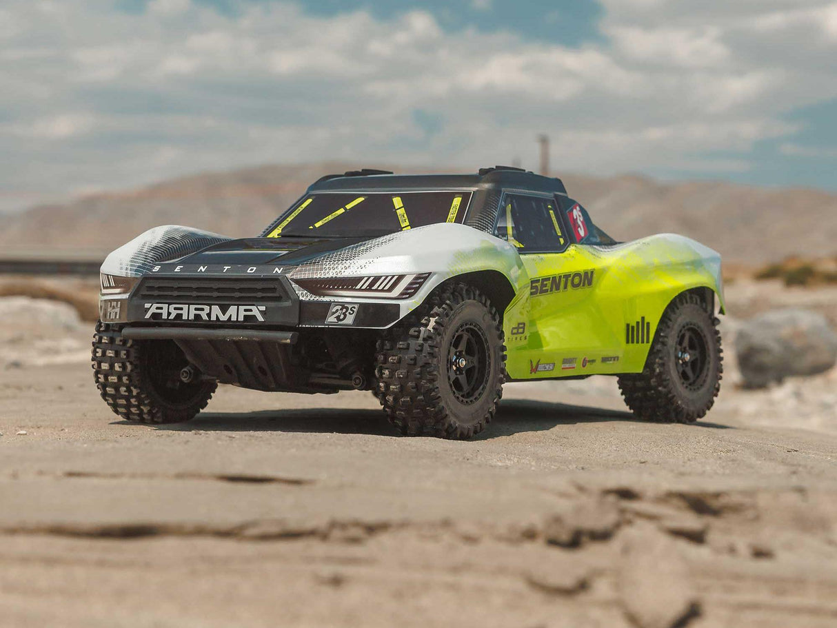 ARRMA 1/10 SENTON 223S BLX 4X4 SCT RTR with DSC Yellow/Gunmetal