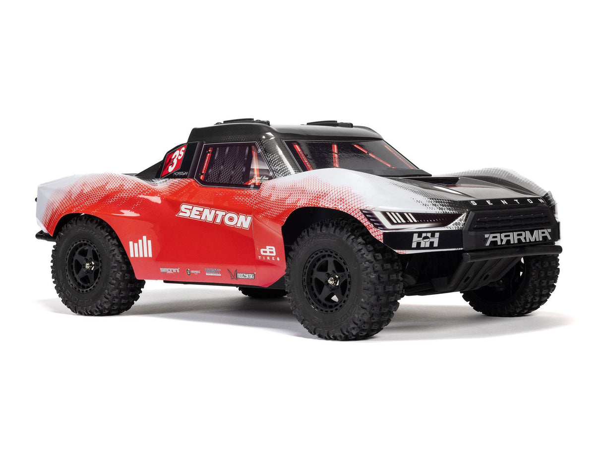 ARRMA 1/10 SENTON 223S BLX 4X4 SCT RTR with DSC Red/Gun Metal