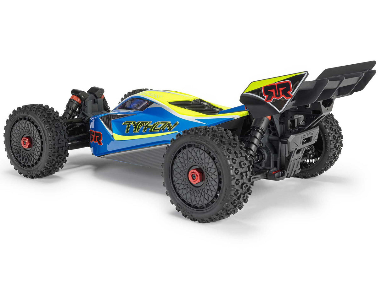 Arrma 1/8 TYPHON 223S BLX 4X4 Buggy RTR with DSC - Blue-Yellow