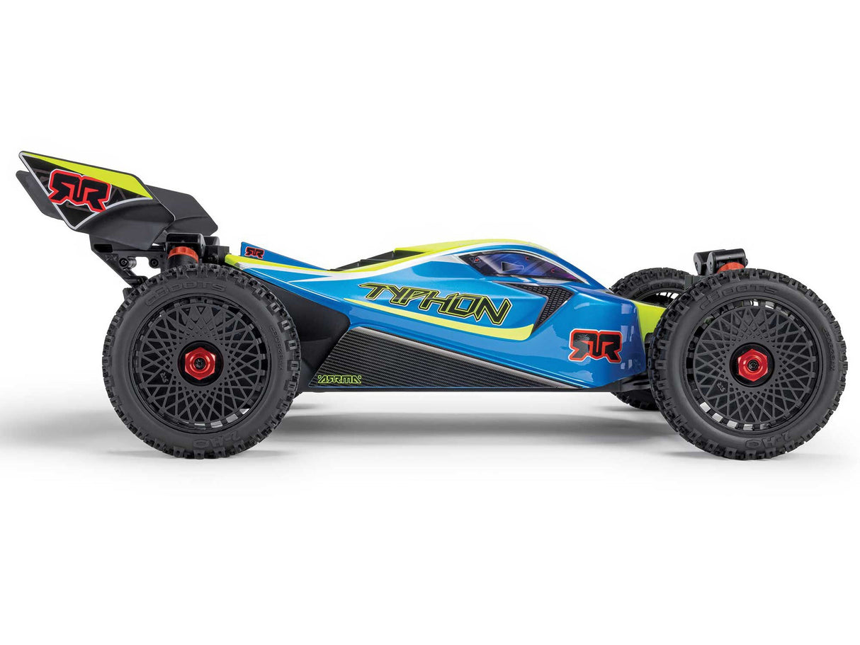 Arrma 1/8 TYPHON 223S BLX 4X4 Buggy RTR with DSC - Blue-Yellow
