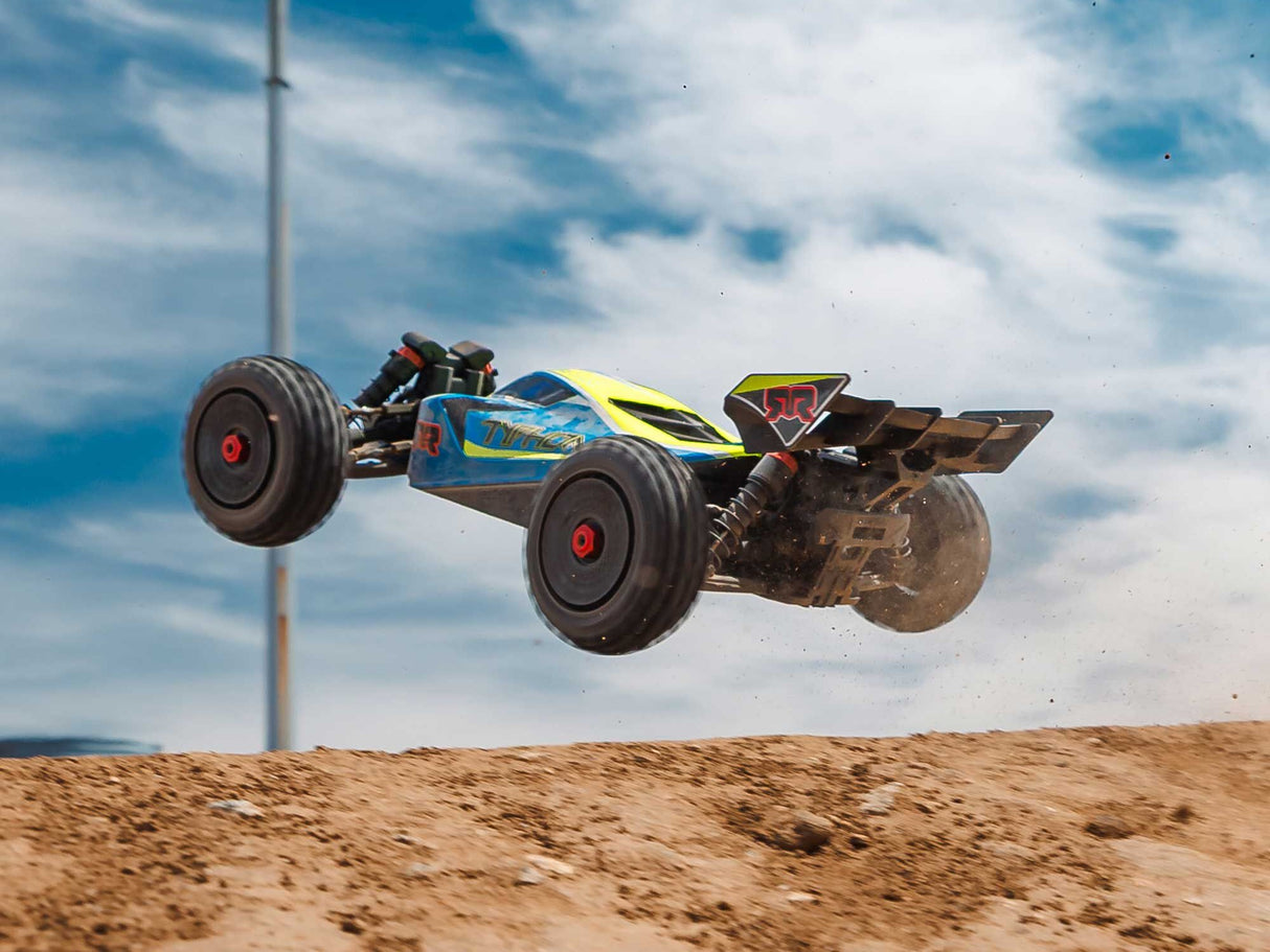 Arrma 1/8 TYPHON 223S BLX 4X4 Buggy RTR with DSC - Blue-Yellow