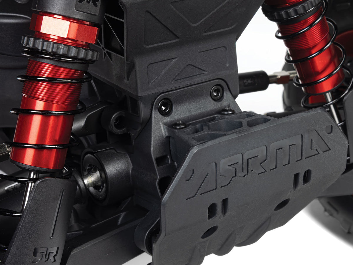 ARRMA 1/8 QUAKE 4S DSC 4X4 RTR Monster Truck - Black/Red - Pre Order - Expected early January 2027