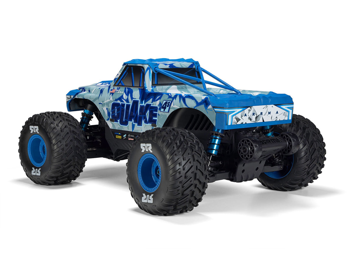 ARRMA 1/8 QUAKE 4S DSC 4X4 RTR Monster Truck - White/Blue - Pre Order - Expected early January 2027