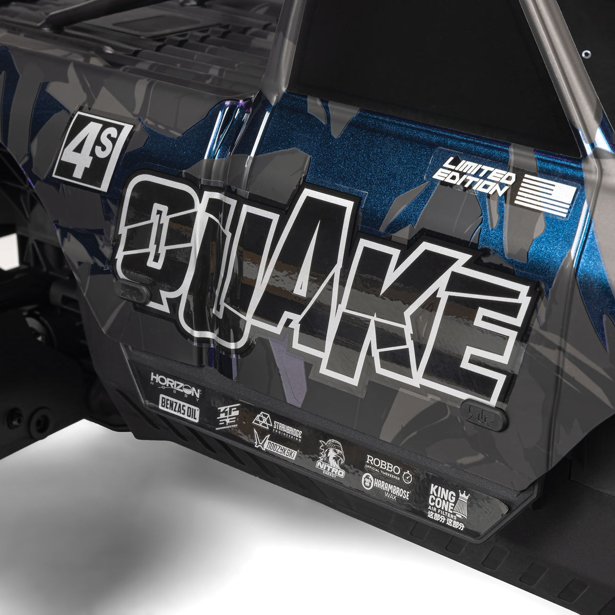 ARRMA 1/8 QUAKE 4S DSC 4X4 RTR Monster Truck - LE Black/Pearl - Pre Order - Expected early January 2027
