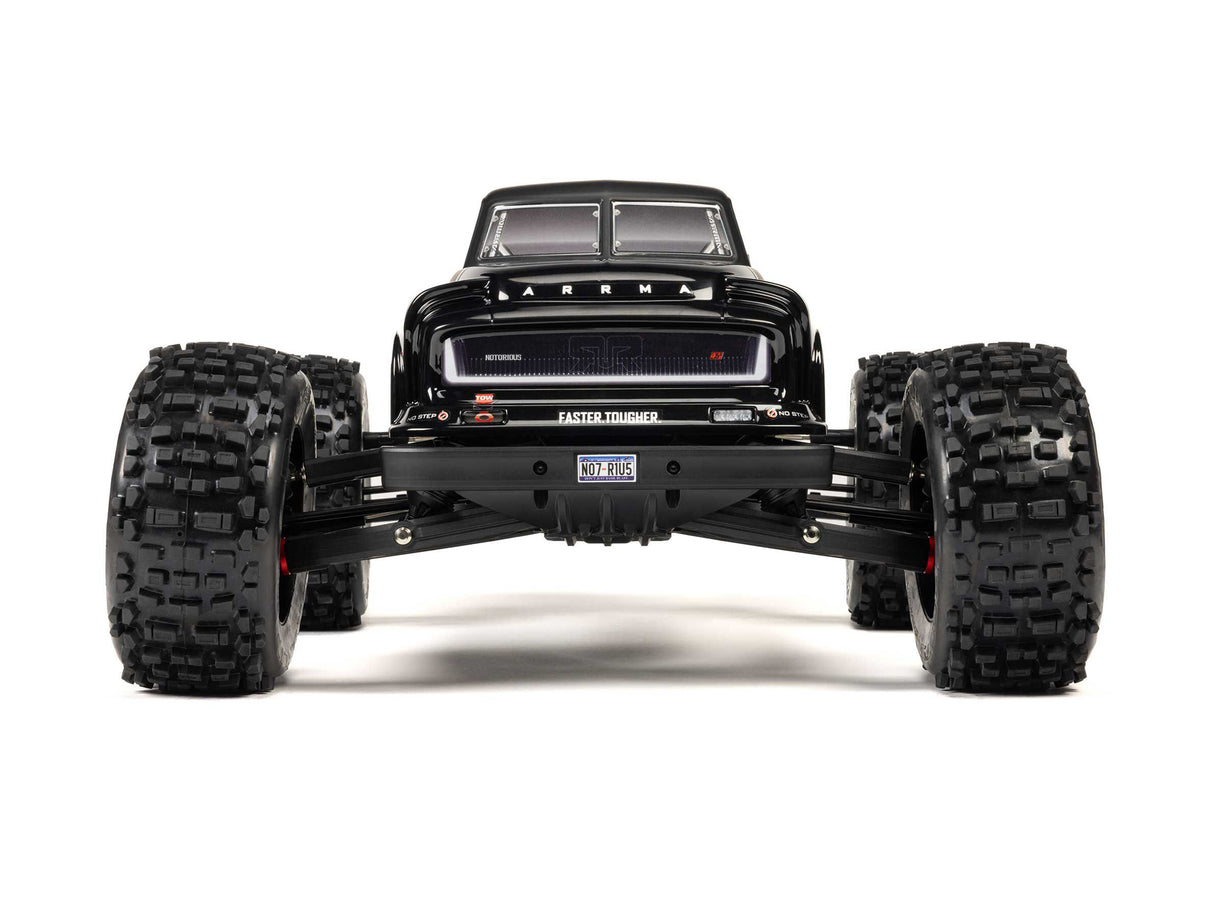 Arrma 1/8 NOTORIOUS 6S V6 4X4 BLX Stunt Truck RTR - Black