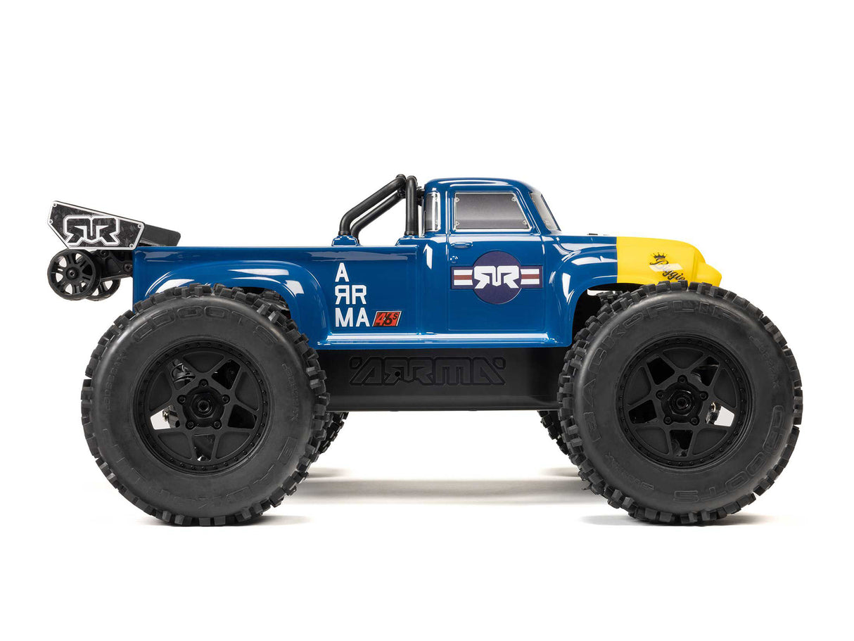 Arrma 1/8 NOTORIOUS 6S V6 4X4 BLX Stunt Truck RTR - Blue