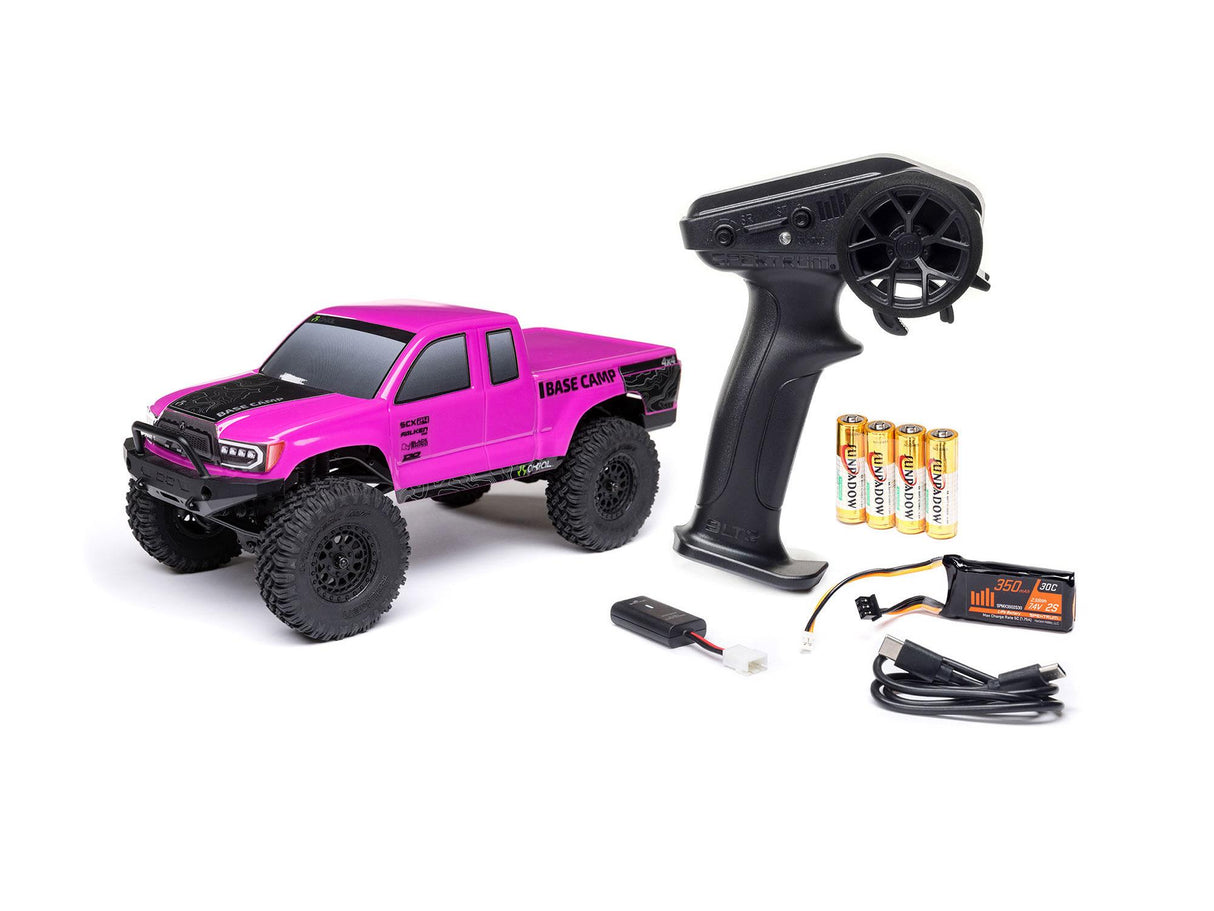 Axial 1/24 SCX24 Base Camp 4WD Rock Crawler RTR Pink