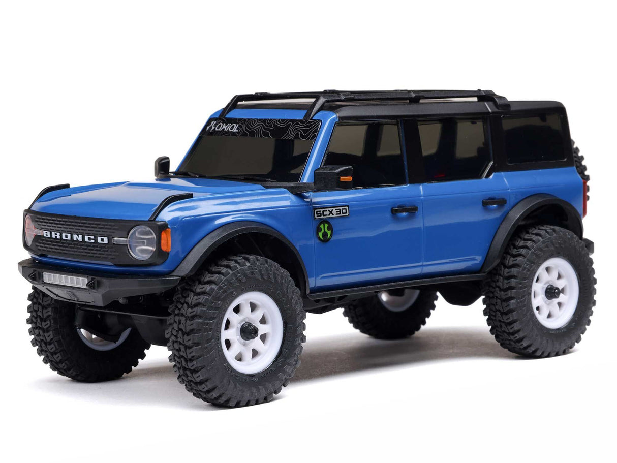 Axial 1/30 SCX30 Ford Bronco 4X4 RTR Rock Crawler Blue - FOR PRE ORDER - EXPECTED DECEMBER