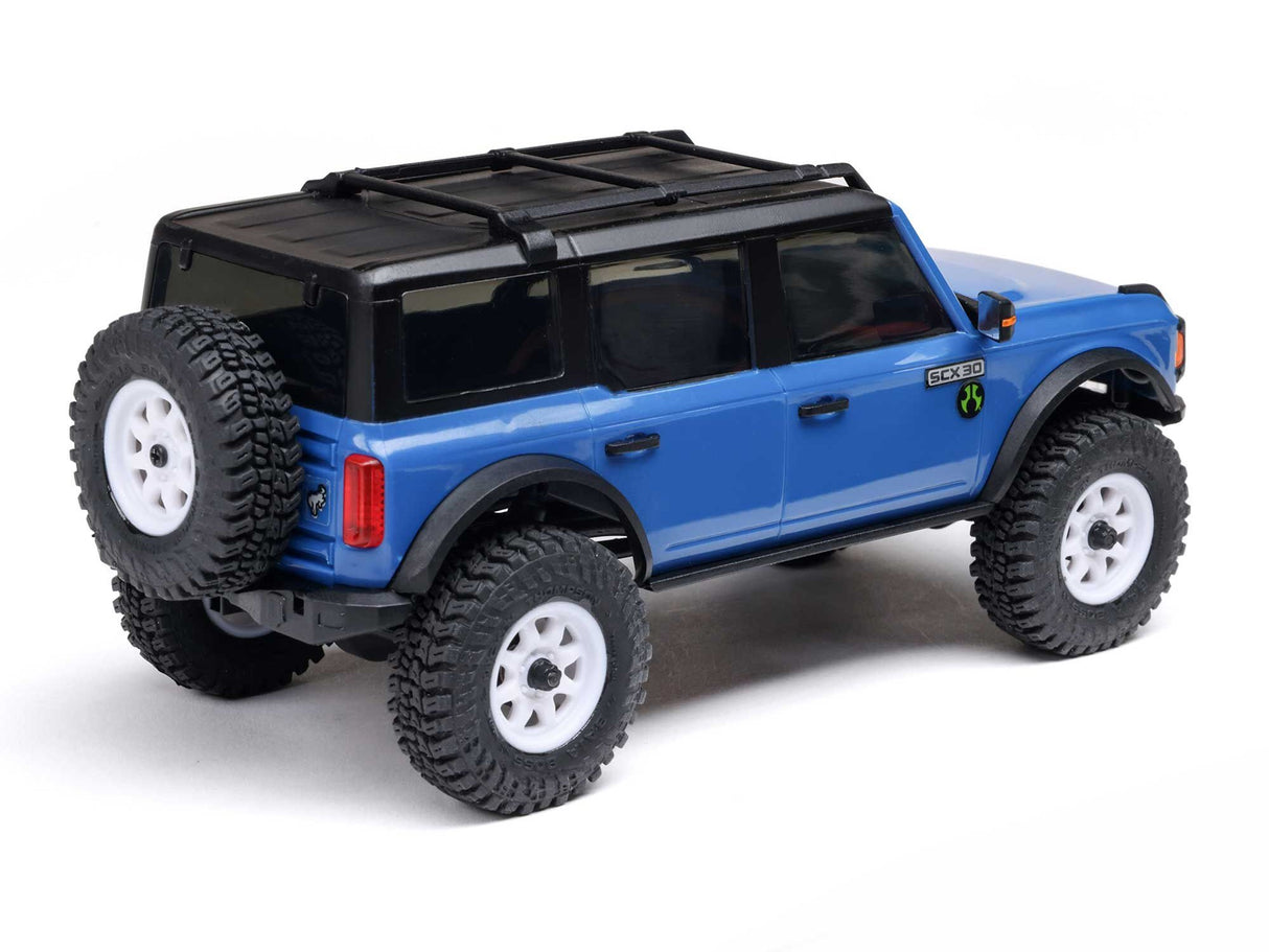 Axial 1/30 SCX30 Ford Bronco 4X4 RTR Rock Crawler Blue - FOR PRE ORDER - EXPECTED DECEMBER