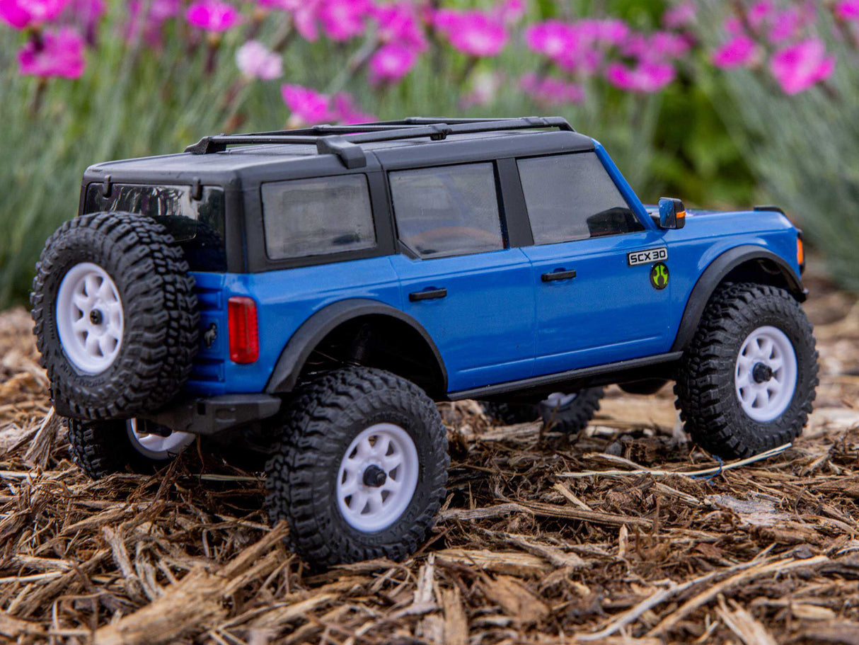 Axial 1/30 SCX30 Ford Bronco 4X4 RTR Rock Crawler Blue - FOR PRE ORDER - EXPECTED DECEMBER