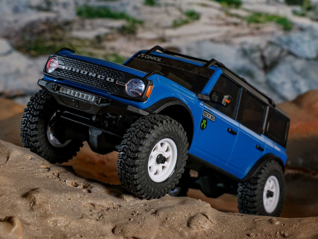 Axial 1/30 SCX30 Ford Bronco 4X4 RTR Rock Crawler Blue - FOR PRE ORDER - EXPECTED DECEMBER