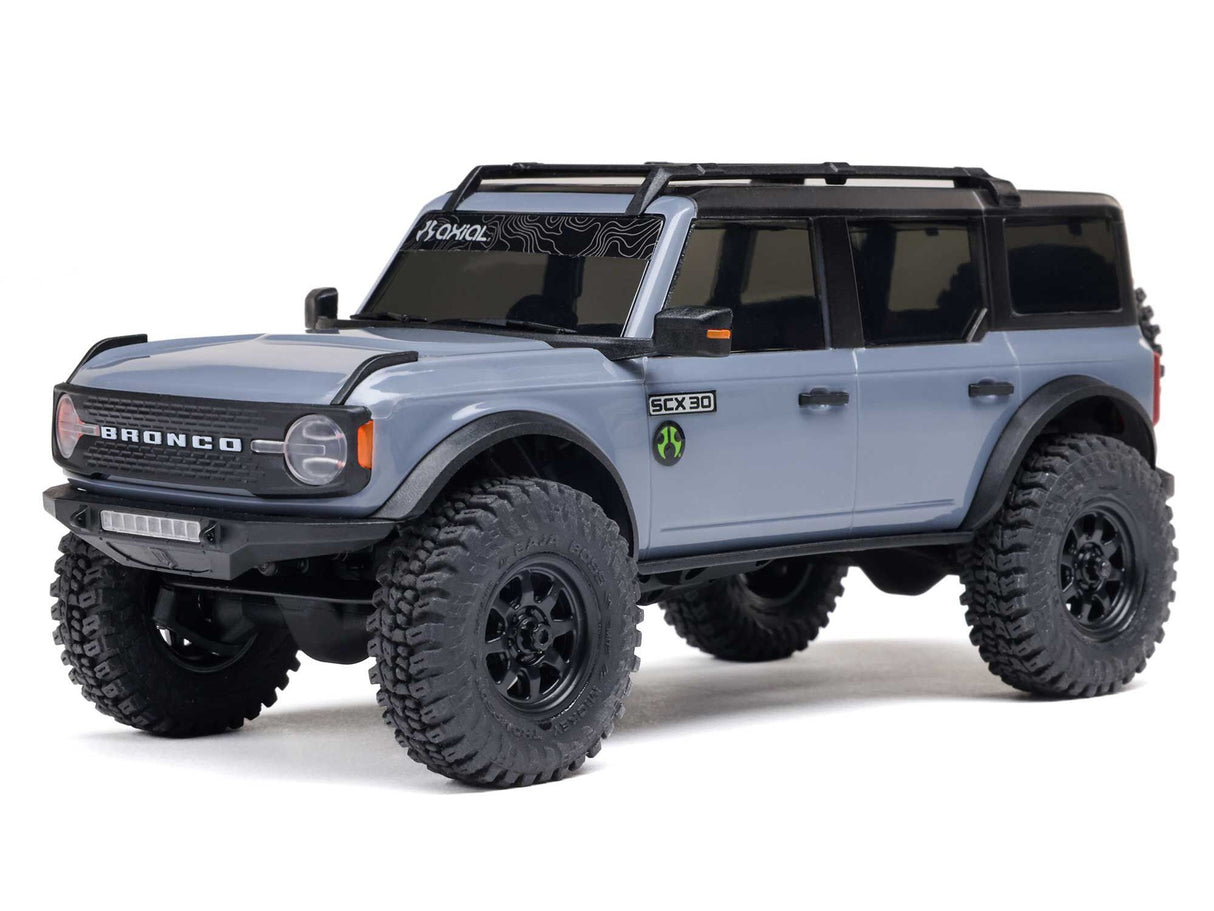 Axial 1/30 SCX30 Ford Bronco 4X4 RTR Rock Crawler Grey- FOR PRE ORDER - EXPECTED DECEMBER