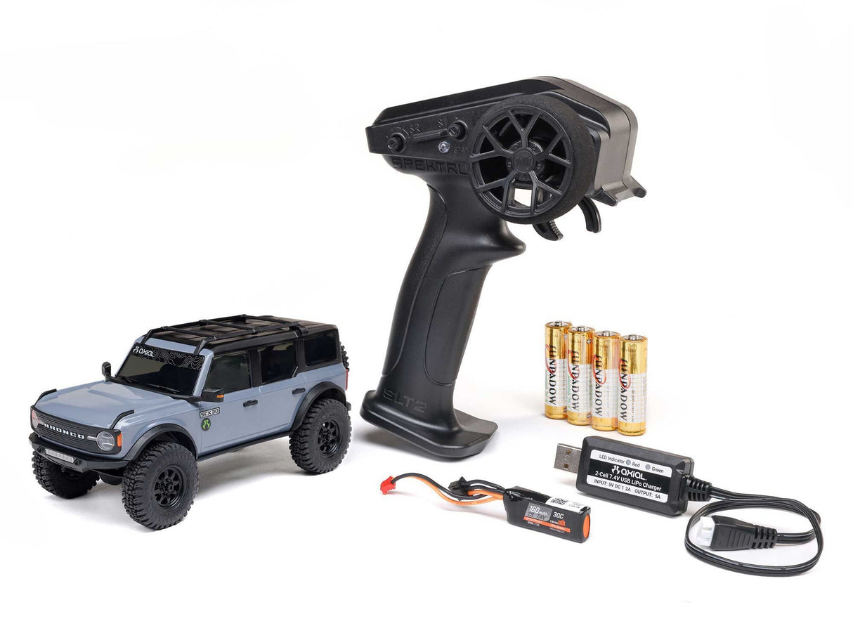 Axial 1/30 SCX30 Ford Bronco 4X4 RTR Rock Crawler Grey- FOR PRE ORDER - EXPECTED DECEMBER