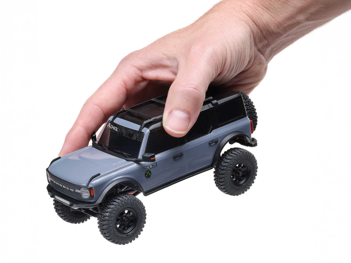 Axial 1/30 SCX30 Ford Bronco 4X4 RTR Rock Crawler Grey- FOR PRE ORDER - EXPECTED DECEMBER