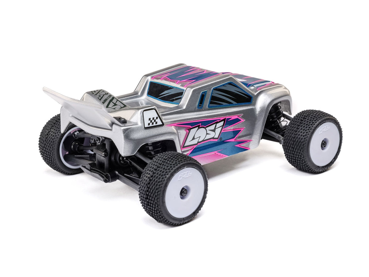 Losi 1/28 Micro-T 2WD Stadium Truck RTR Silver