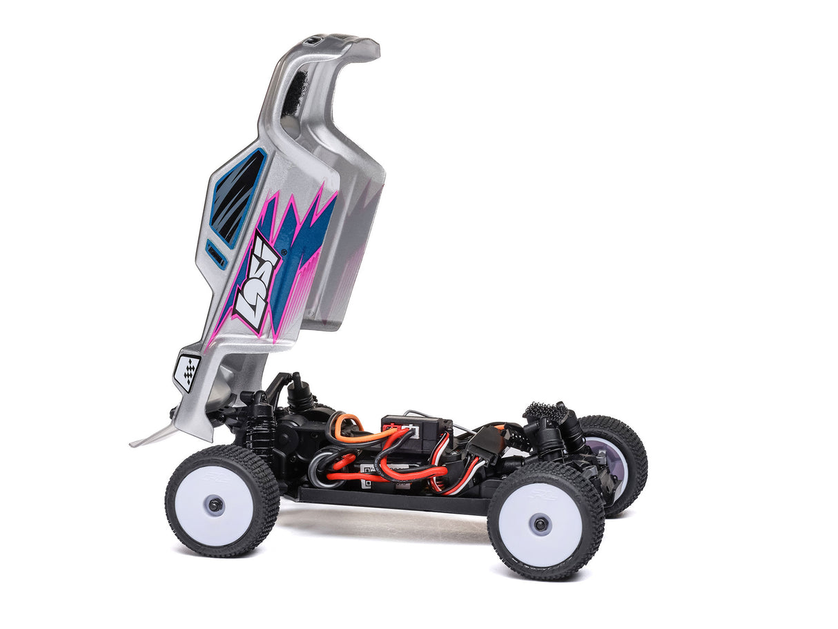 Losi 1/28 Micro-T 2WD Stadium Truck RTR Silver