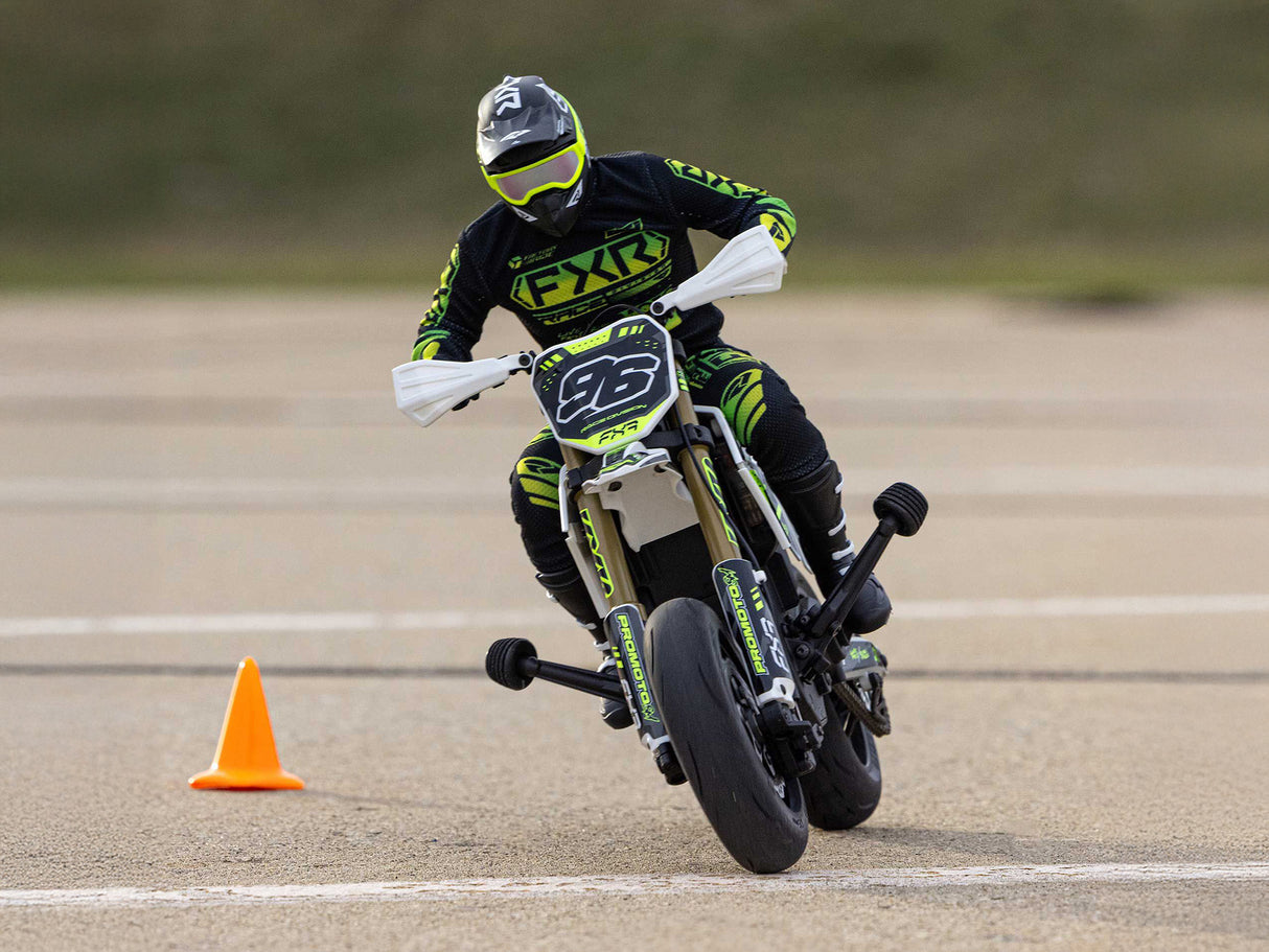 Losi 1/4 Promoto-SM FXR Supermoto Motorcycle RTR Basic - Includes a set of new Off Road Wheels and Tyres