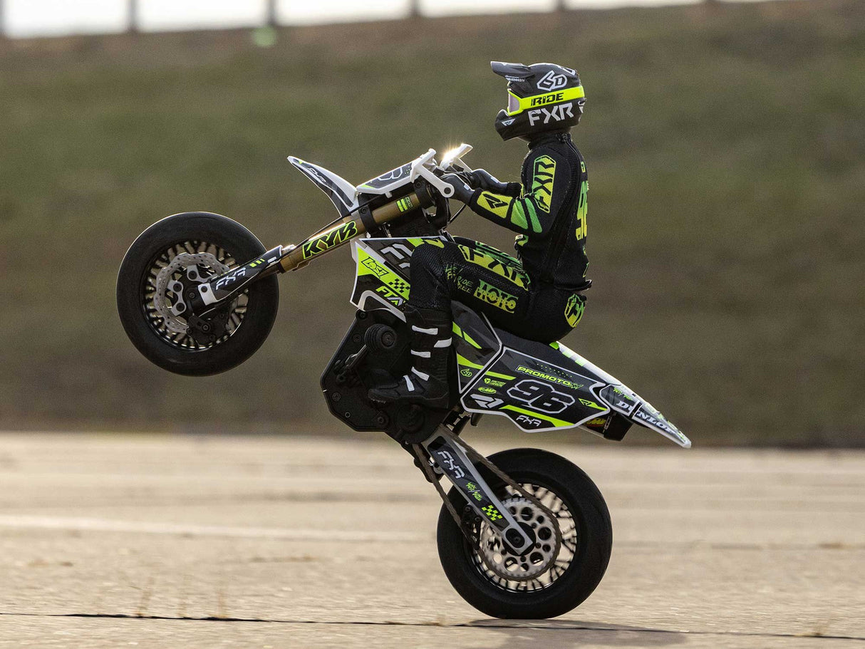 Losi 1/4 Promoto-SM FXR Supermoto Motorcycle RTR Basic - Includes a set of new Off Road Wheels and Tyres