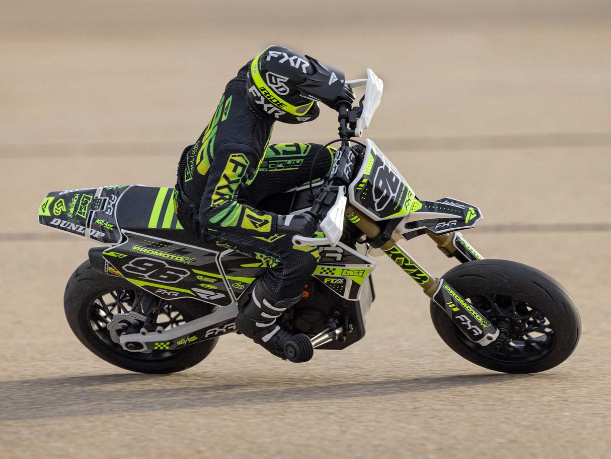 Losi 1/4 Promoto-SM FXR Supermoto Motorcycle RTR Basic - Includes a set of new Off Road Wheels and Tyres