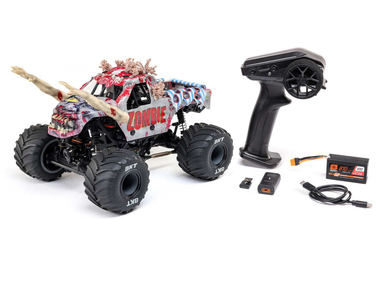 Losi 1/18 Mini LMT Zombie 2S 4X4 RTR Brushed Monster Truck
