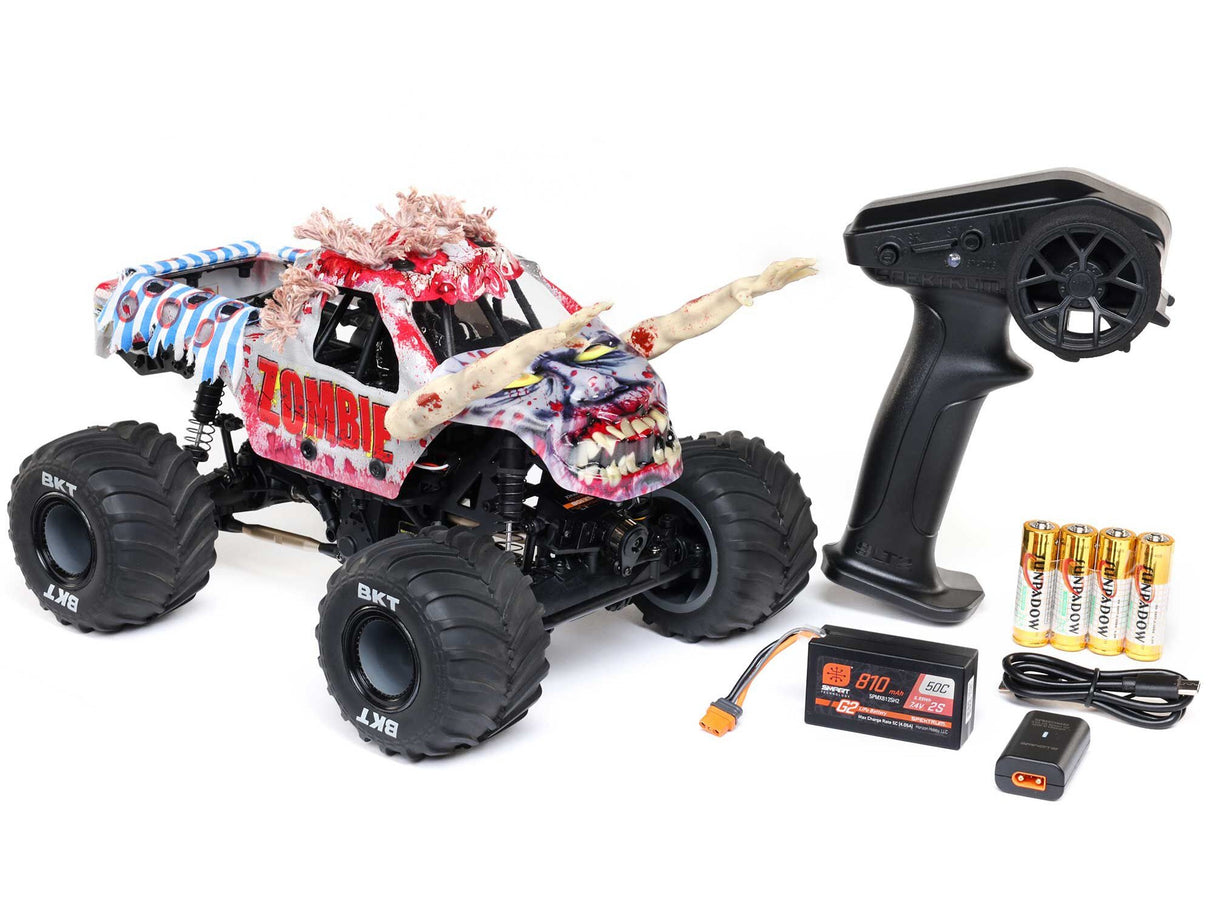 Losi 1/18 Mini LMT Zombie 2S 4X4 RTR Brushed Monster Truck