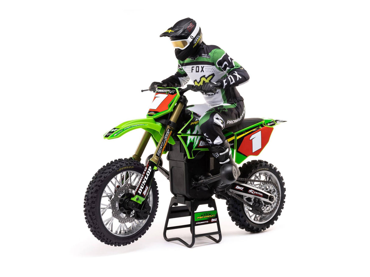 Losi 1/4 Promoto-MX Motorcycle RTR with Battery and Charger - Pro  - LOS06002 - GREEN