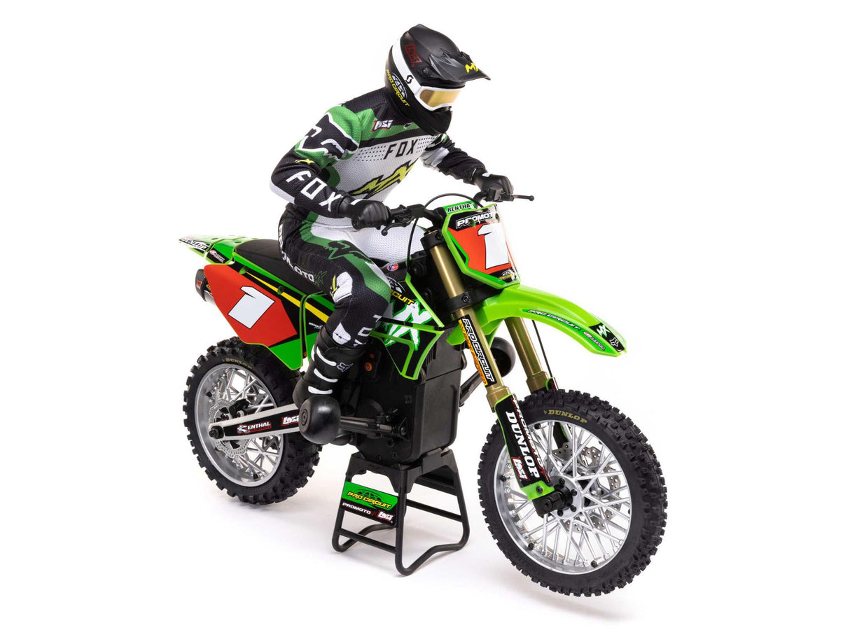 Losi 1/4 Promoto-MX Motorcycle RTR with Battery and Charger - Pro  - LOS06002 - GREEN