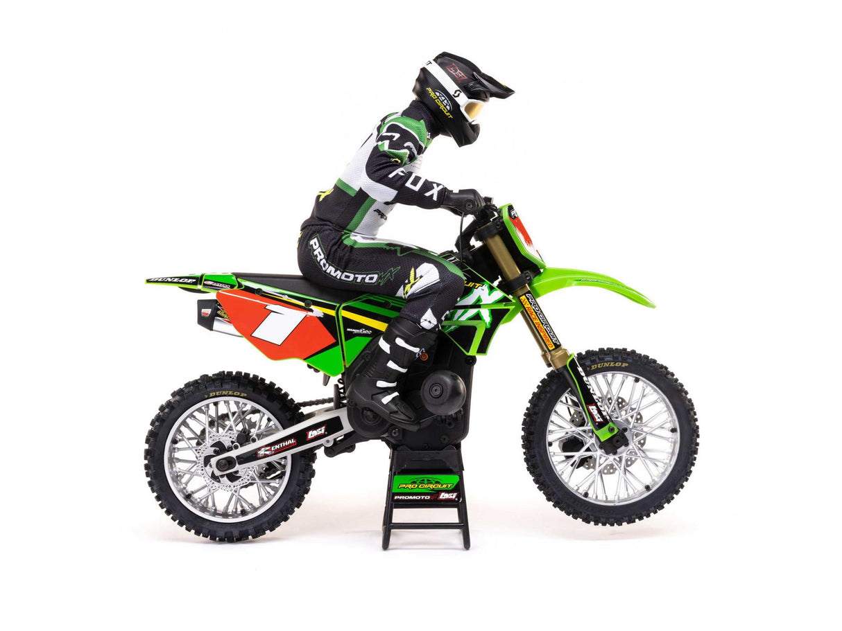 Losi 1/4 Promoto-MX Motorcycle RTR with Battery and Charger - Pro  - LOS06002 - GREEN