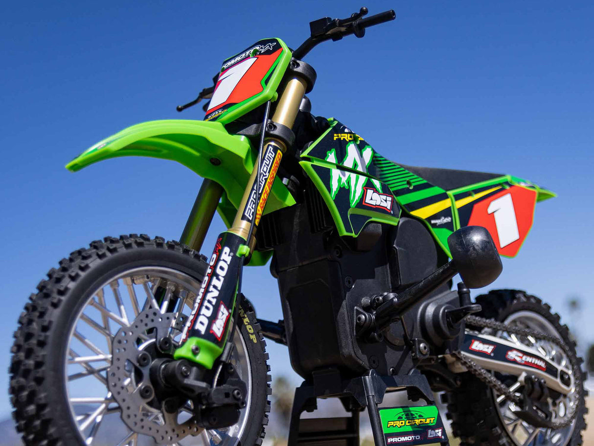 Losi 1/4 Promoto-MX Motorcycle RTR with Battery and Charger - Pro  - LOS06002 - GREEN