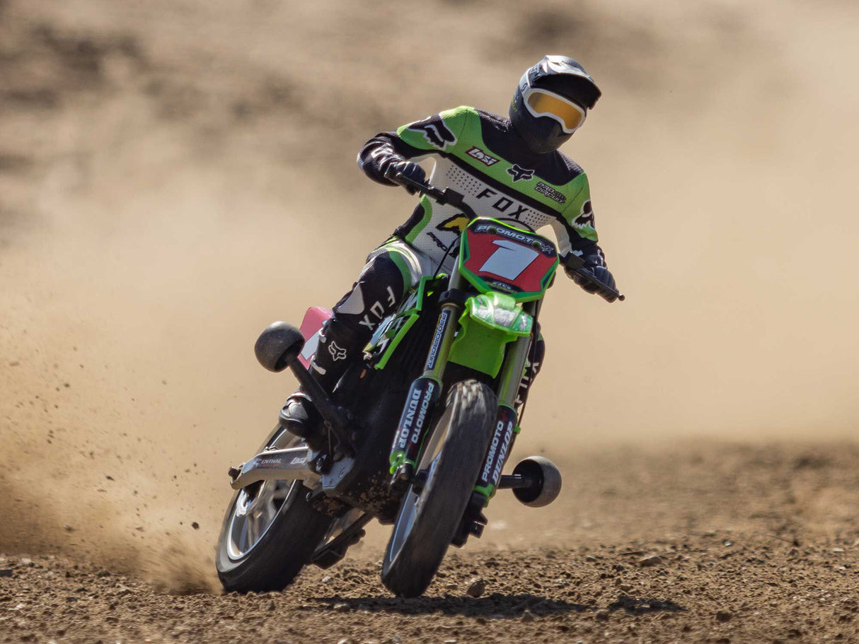 Losi 1/4 Promoto-MX Motorcycle RTR with Battery and Charger - Pro  - LOS06002 - GREEN